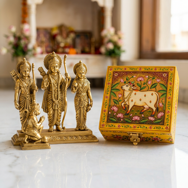 Ganesh Lakhsmi Silver Idol